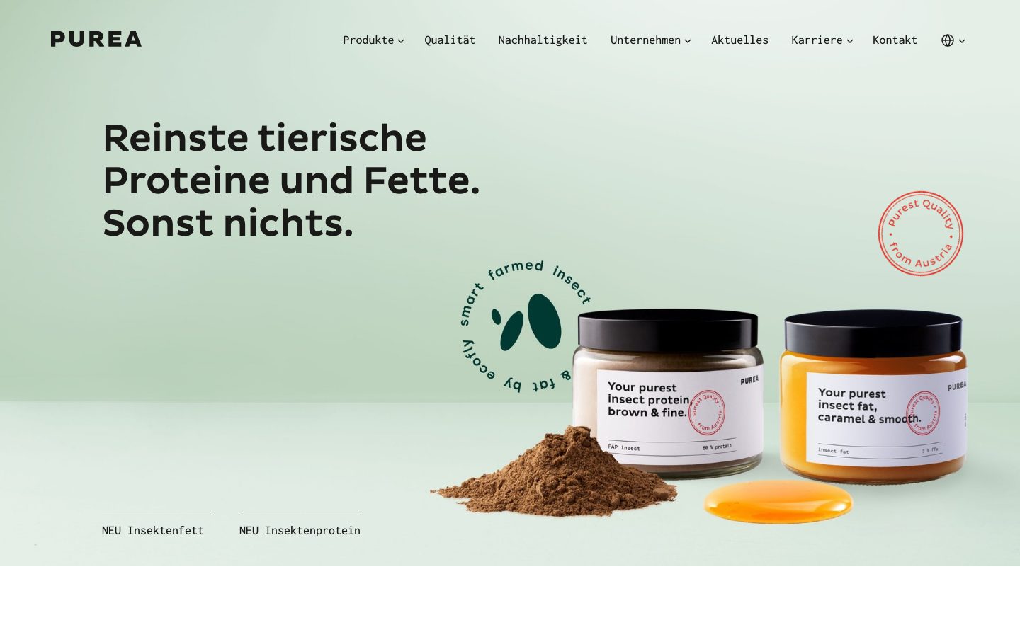 Startseite von purea.com